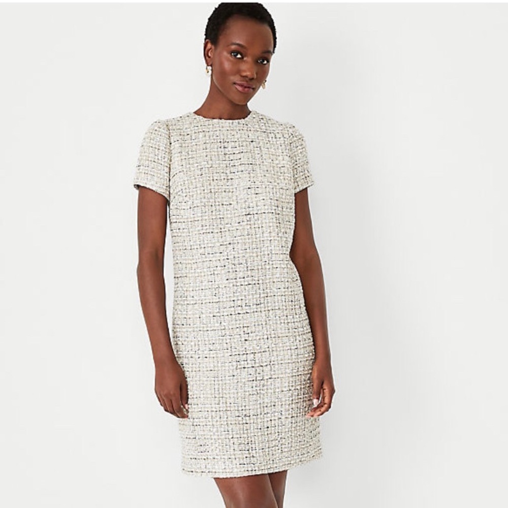 Ann TaylorShimmer Tweed Shift Dress
